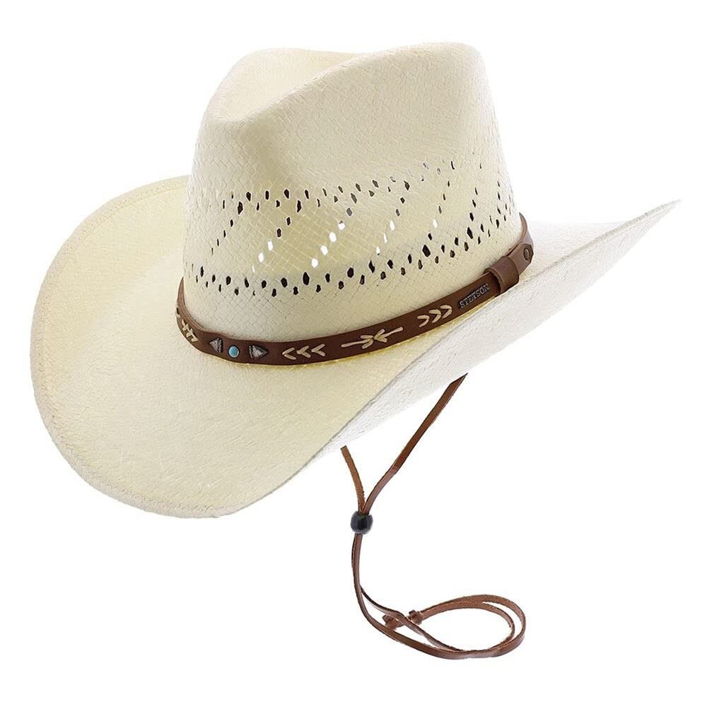 Stetson Santa Fe Mens Cowboy Hat Color Natural Size Large 4 Inch Crown Sun Hat
